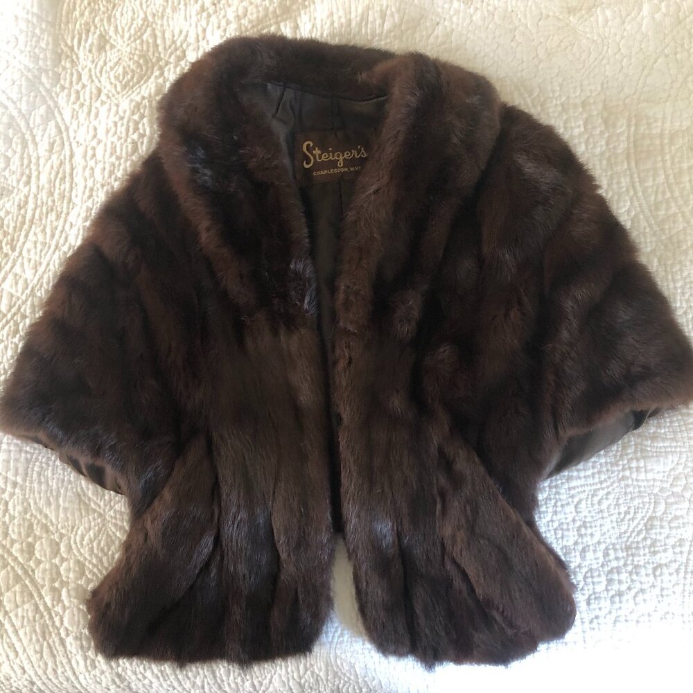 Vintage mink stole women's small
